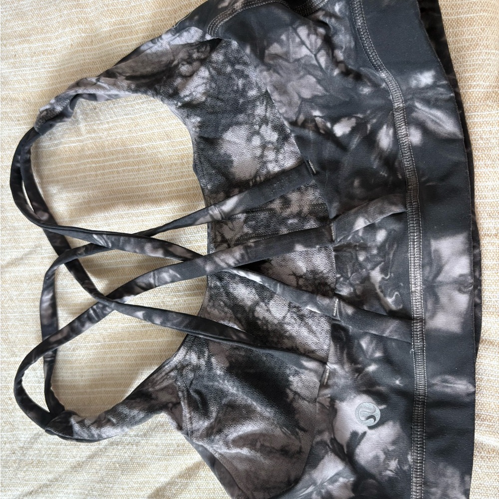 Women's Black and Gray Sports Bra